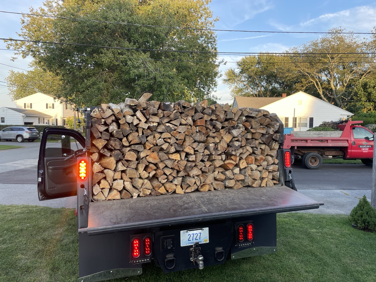 M.T.C. truck loaded with firewood for delivery